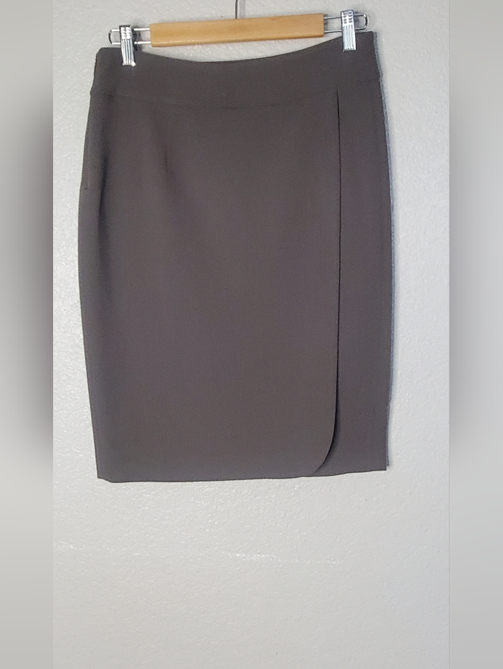 FENDI Silk Pencil Skirt Gray Wrap Seeless Skirt  Made In Italy
